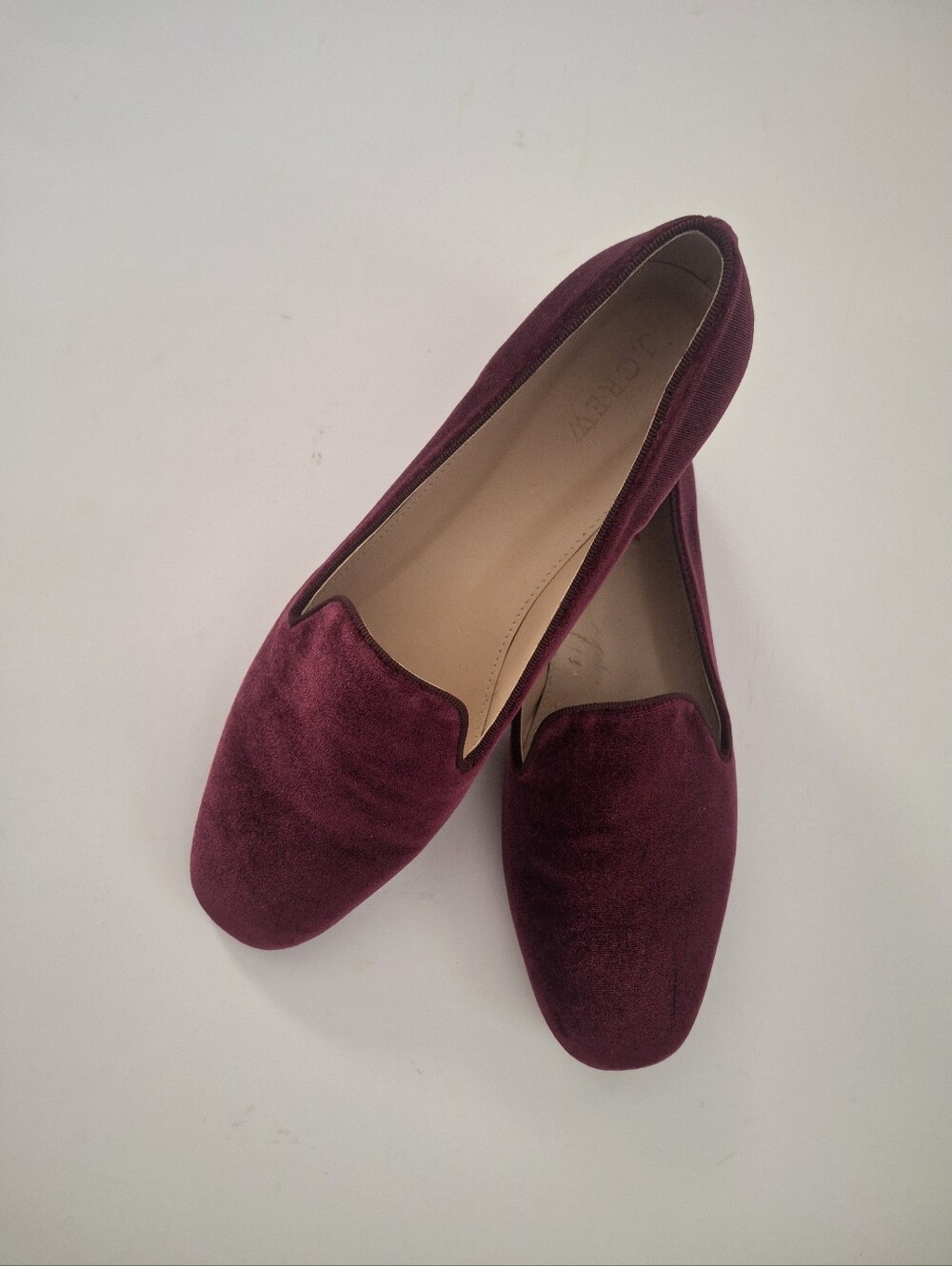 J CREW Velvet Burgundy Smoking Slipper Loafer -Size 9 - Picture 9 of 9